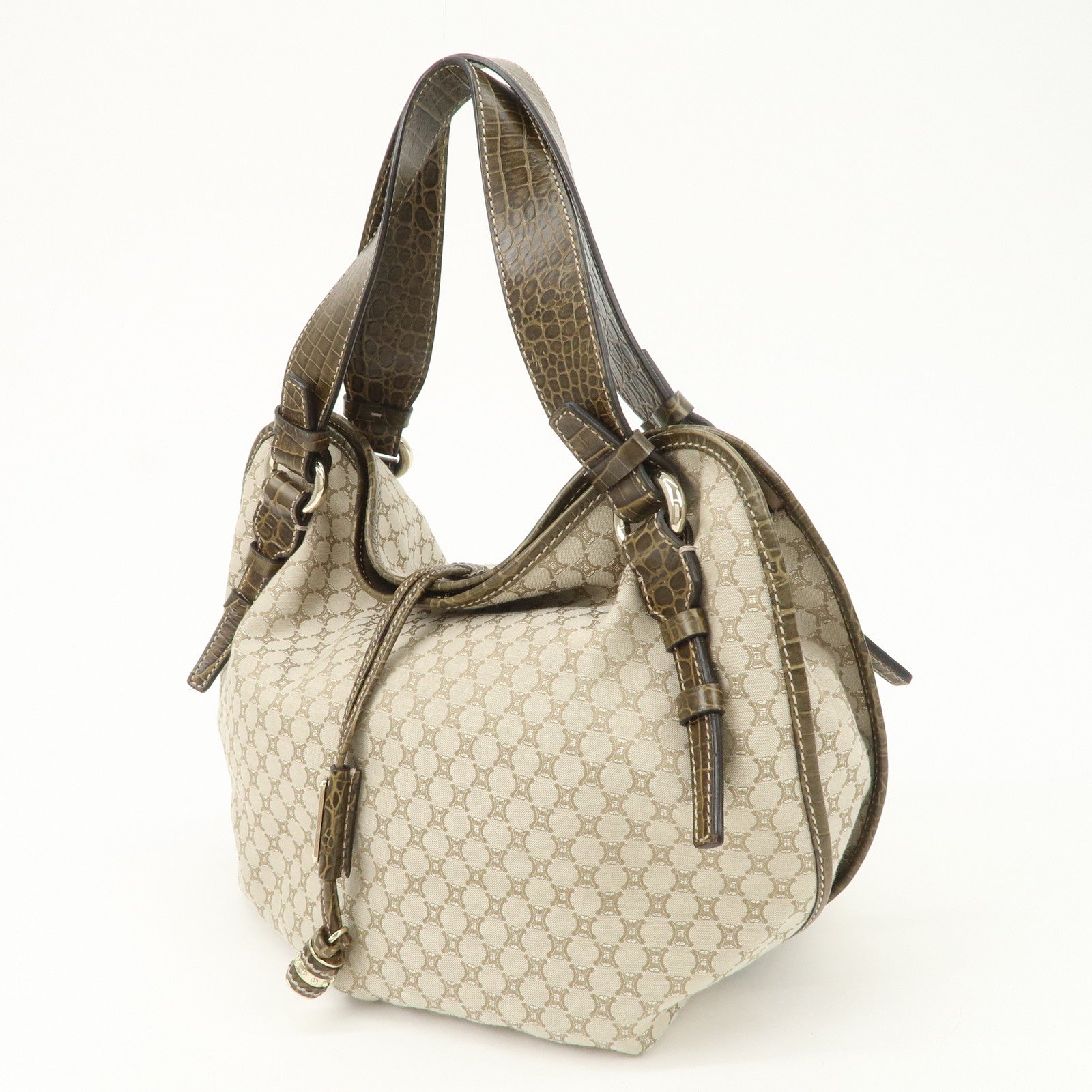 CELINE Macadam Bittersweet Shoulder Bag Tote Bag Hand Bag Beige