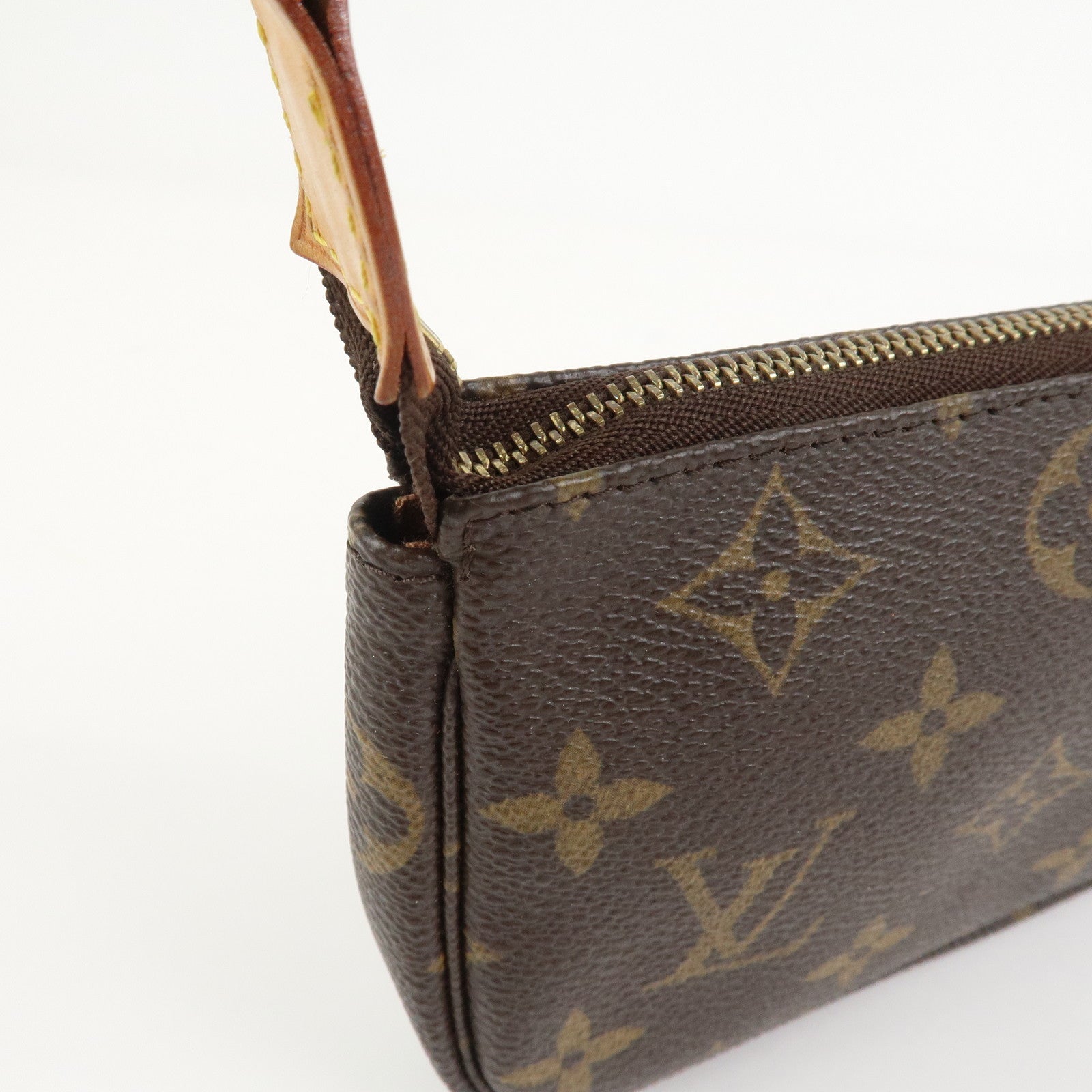Louis Vuitton Monogram Mini Pochette Accessoires Hand Bag M58009
