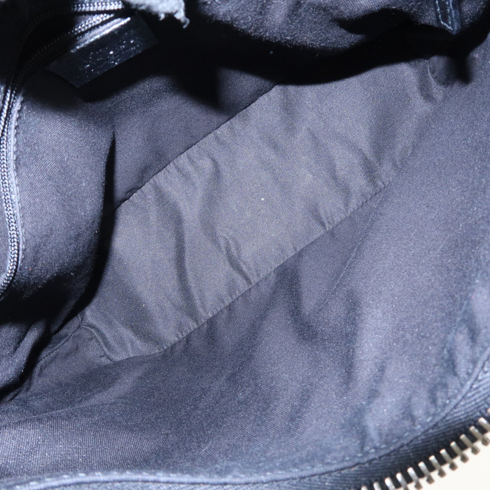 GUCCI GG Canvas Leather Shoulder Bag Hand Bag Black 115003 Used