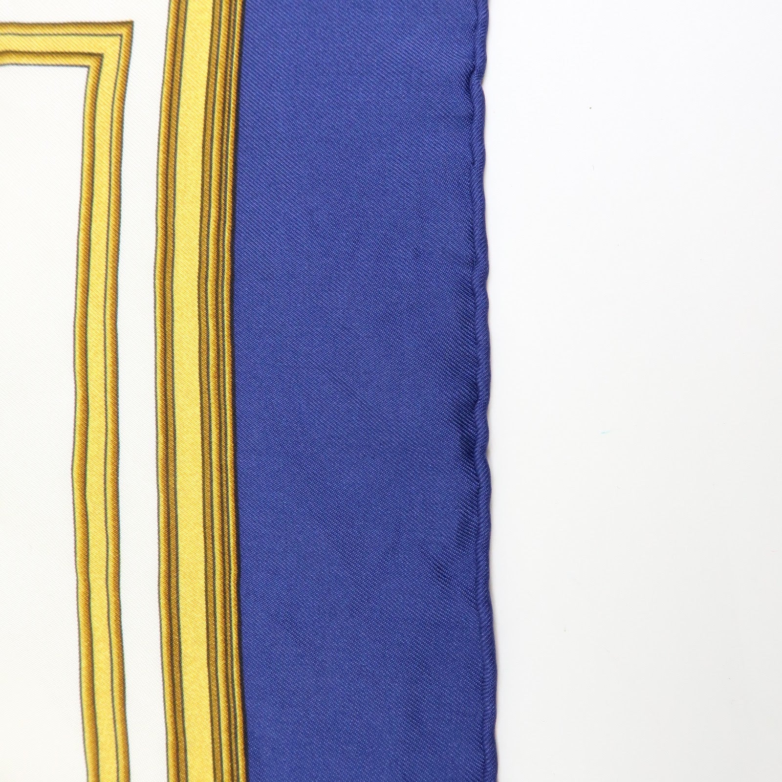 HERMES Carre 90 Set of 2 Silk 100% Scarf Blue White Pink