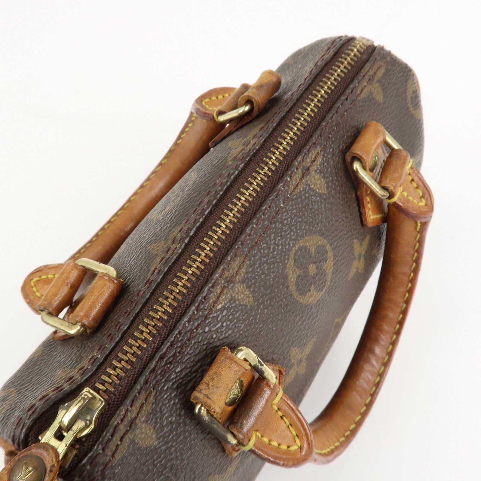 Louis Vuitton Monogram Mini Speedy & Strap Brown M41534 J75010