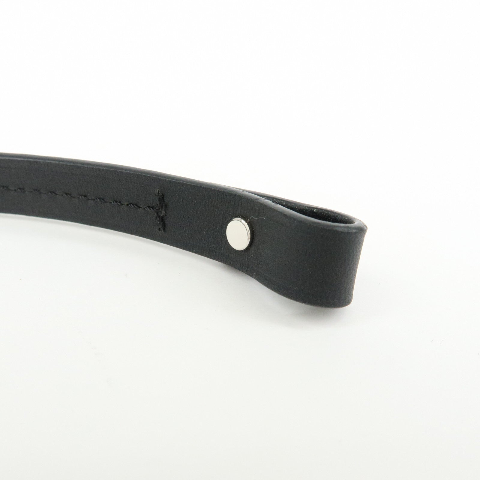 Louis Vuitton Bracelet Archive Leather Metal Bracelet Black M6290