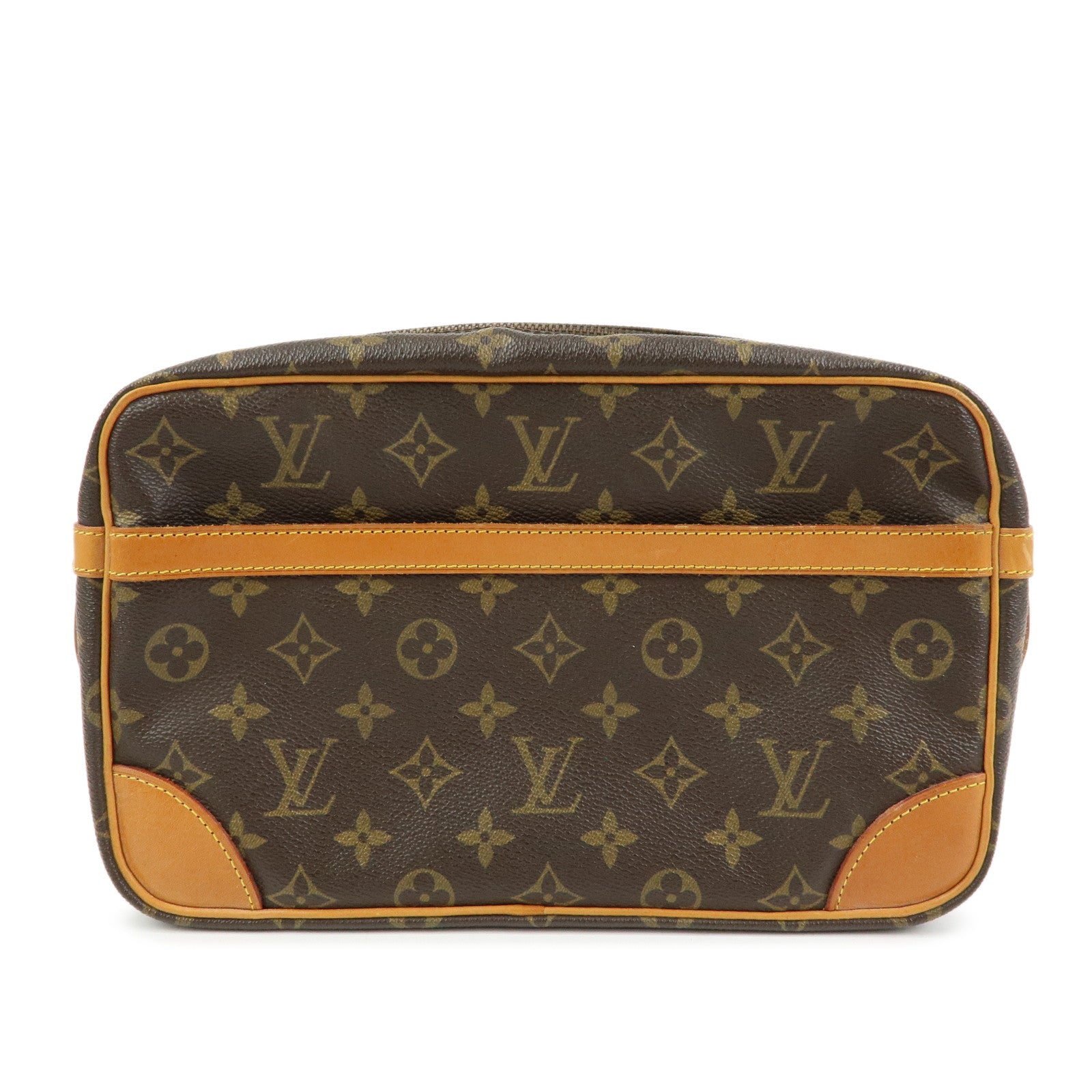 Louis Vuitton Monogram Compiegne 28 Pouch Clutch Bag Brown M51845