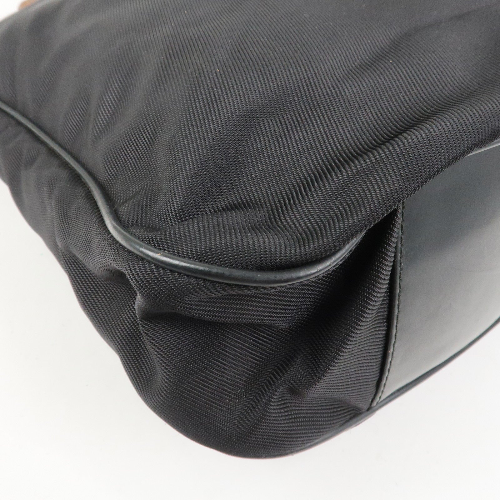 GUCCI Bamboo Nylon 2Way Bag Hand Bag Shoulder Bag 001.2404