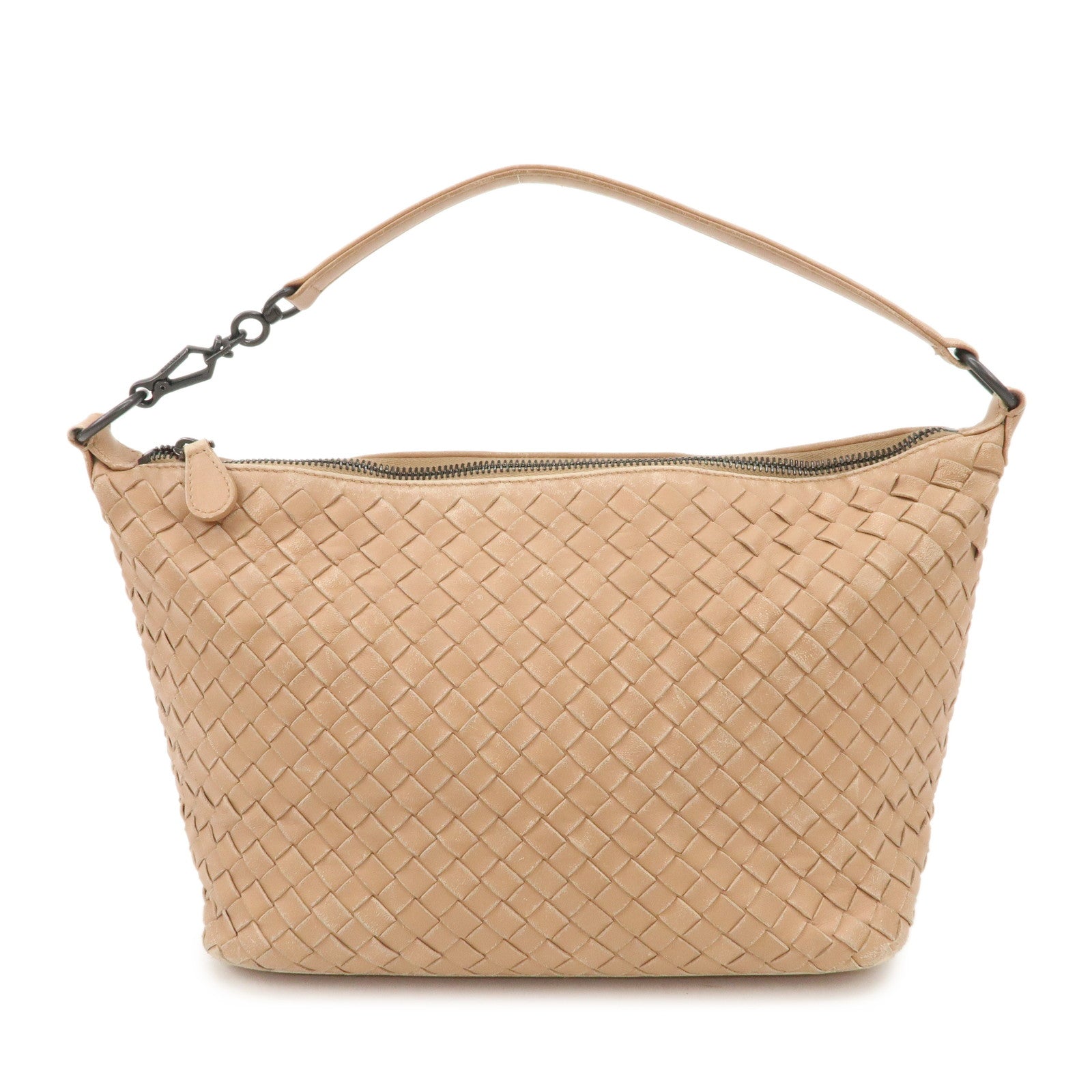 BOTTEGA VENETA Intrecciato Leather Shoulder Bag Hand Bag Pink Used