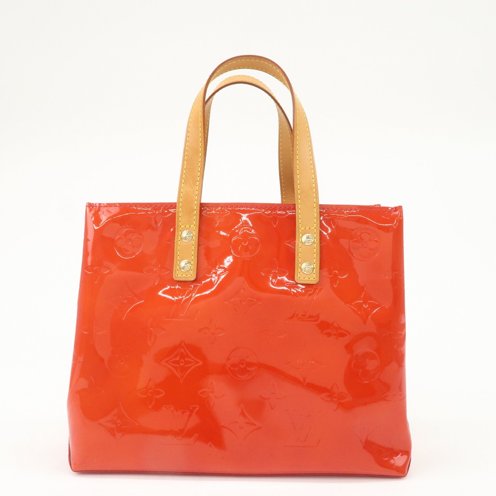 Louis Vuitton Monogram Vernis Lead PM Hand Bag Rouge M91088