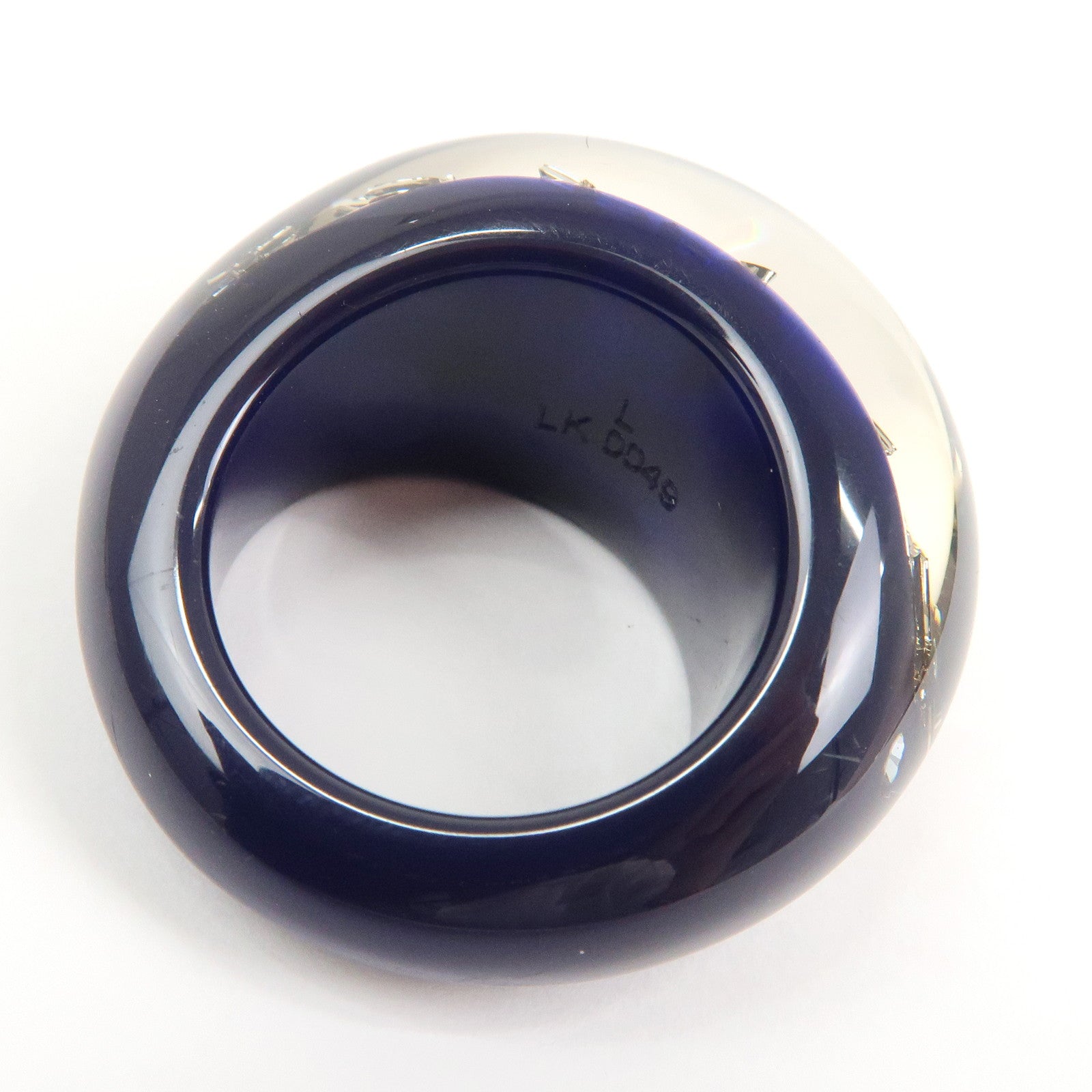 Louis Vuitton Monogram Bague Inclusion Resin Ring Navy