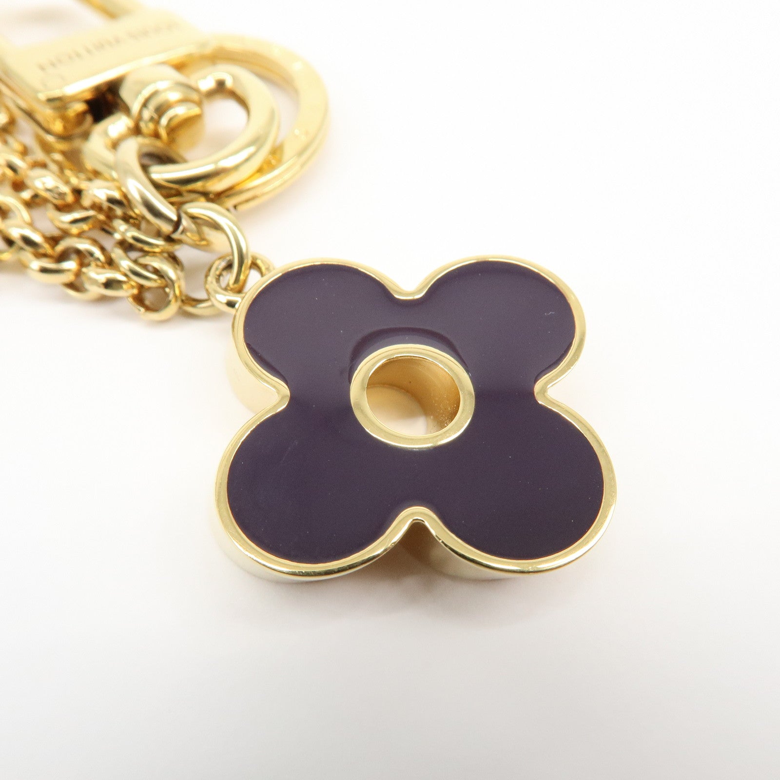 Louis Vuitton Fleur de Monogram Metal Bag Charm Key Charm M01652