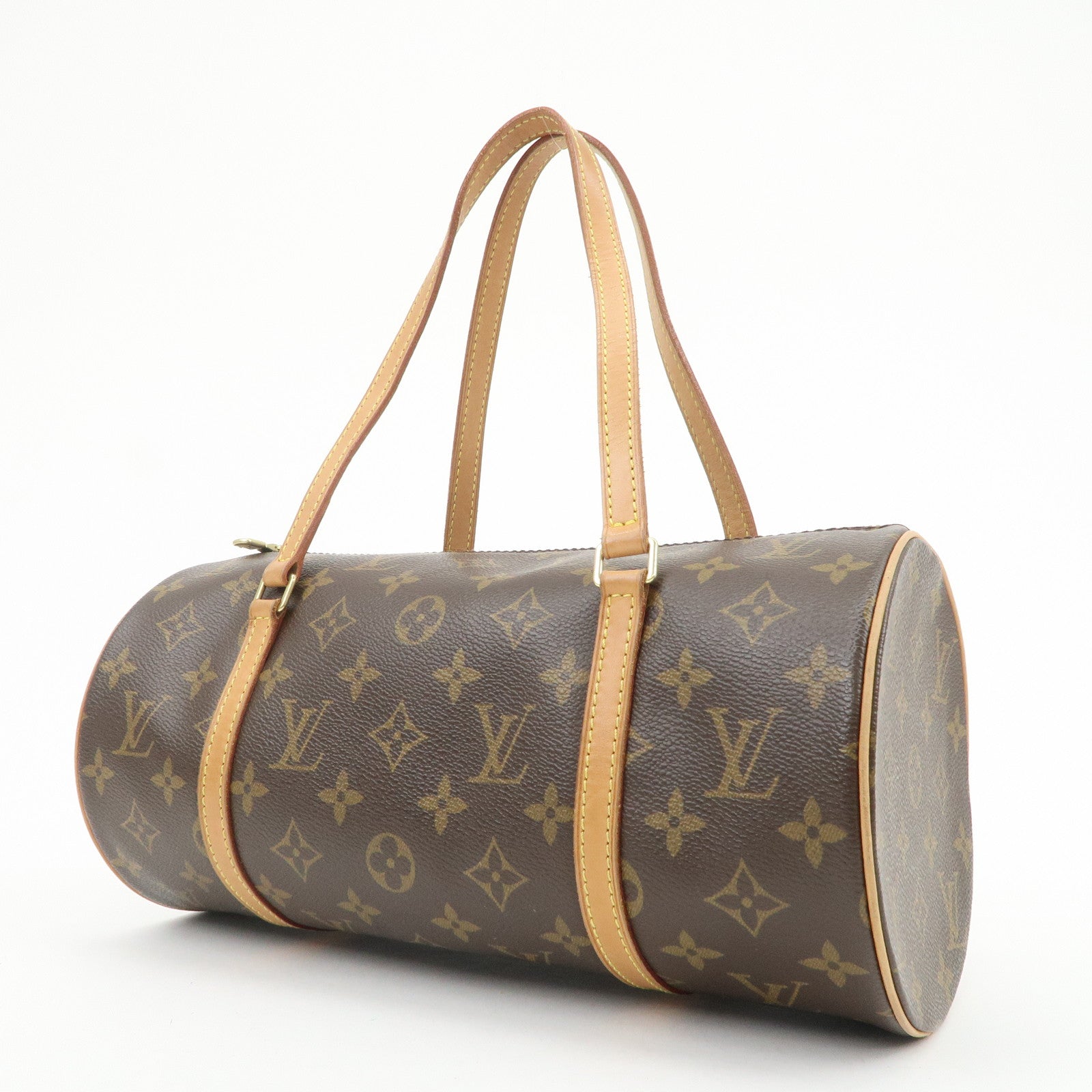 Louis Vuitton Monogram Papillon 30 Hand Bag Brown M51385
