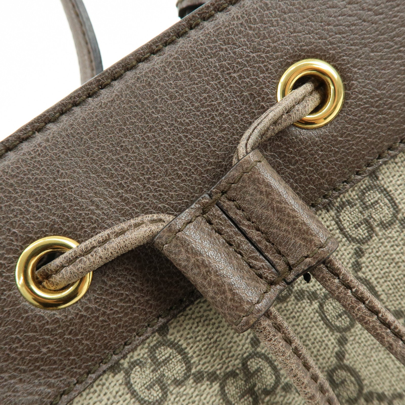 GUCCI Ophidia Sherry GG Supreme Leather 2Way Bucket Bag 550621