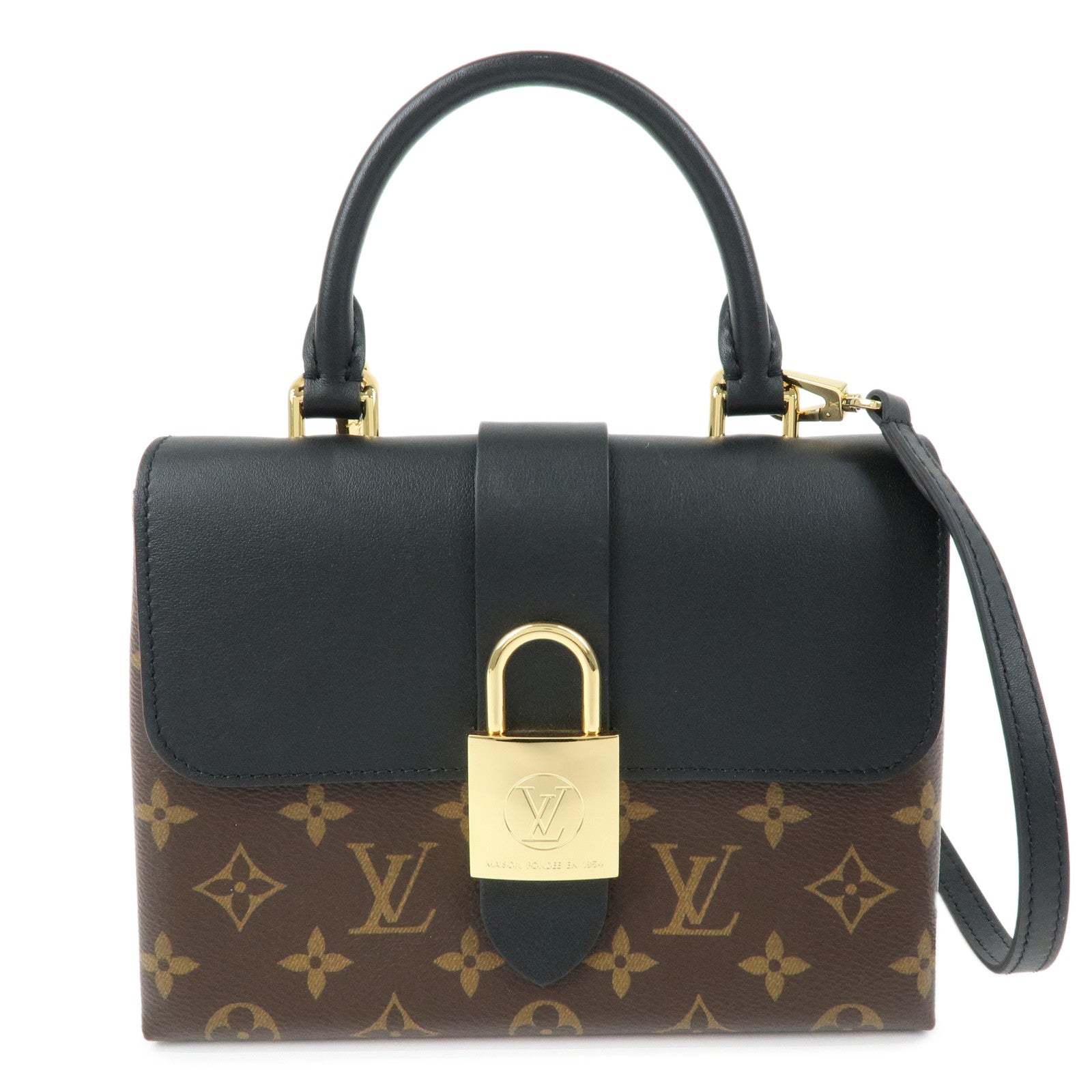 Louis Vuitton Monogram Locky BB 2Way Shoulder Bag Brown Noir M44141