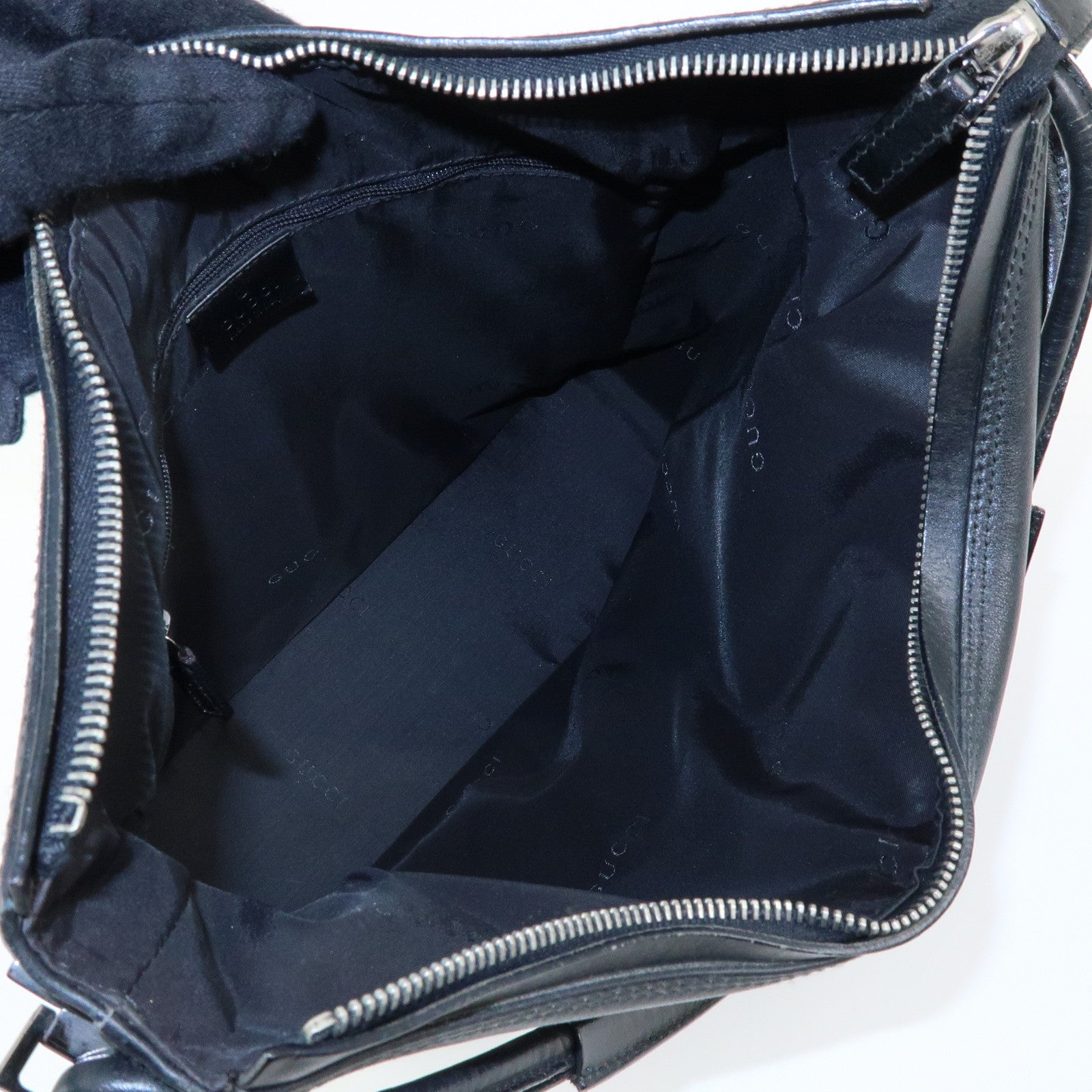 GUCCI Leather Shoulder Bag Hand Bag Tote Bag Black 001・3770