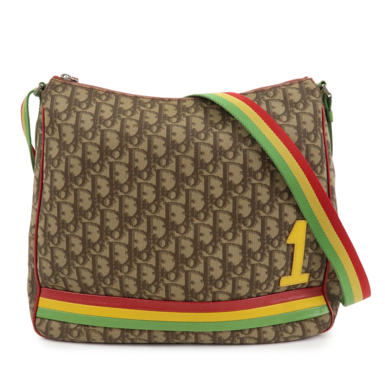 Christian Dior Rasta Trotter PVC Canvas Shoulder Bag Crossbody Bag