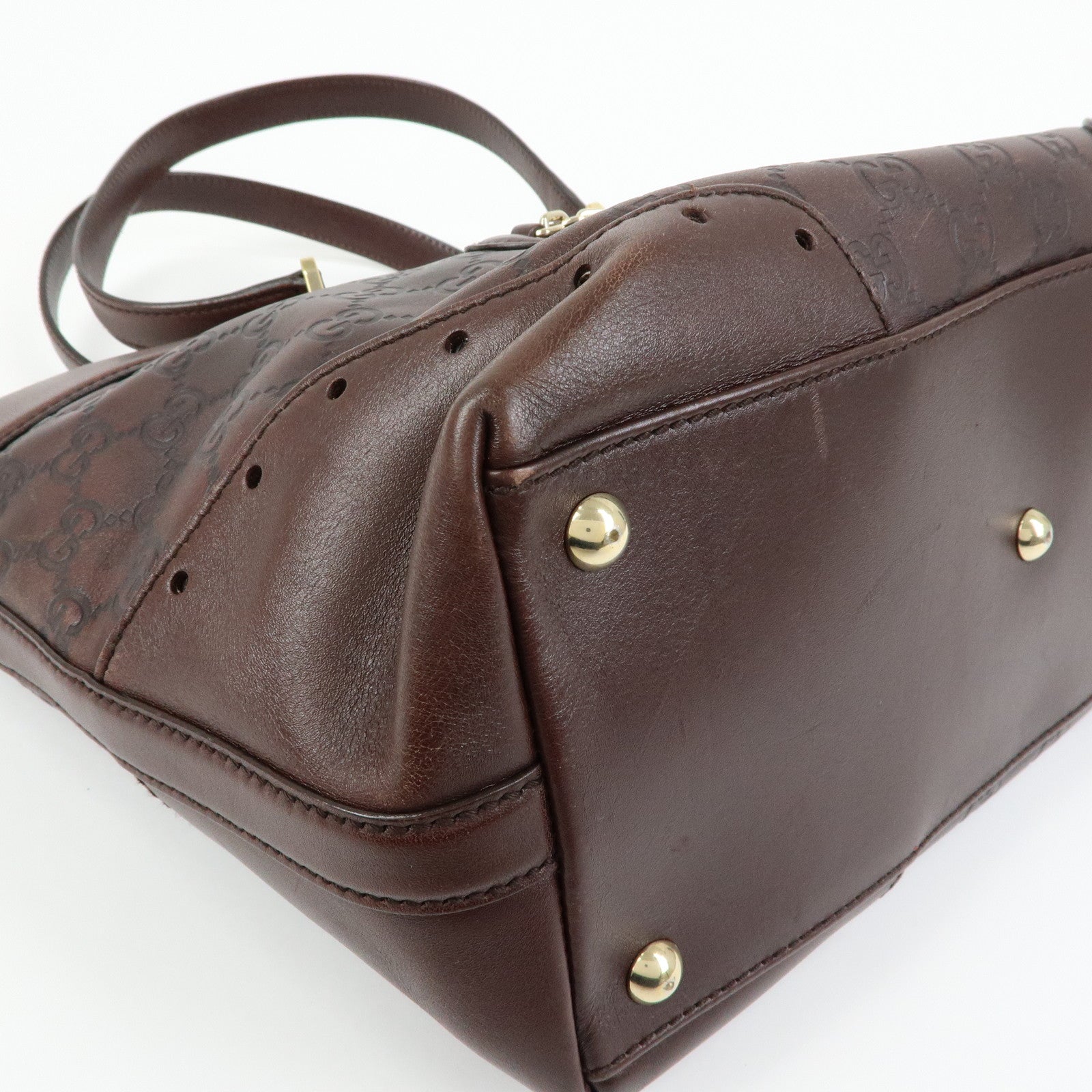 GUCCI Guccissima Leather Tote Bag Hand Bag Brown 145993