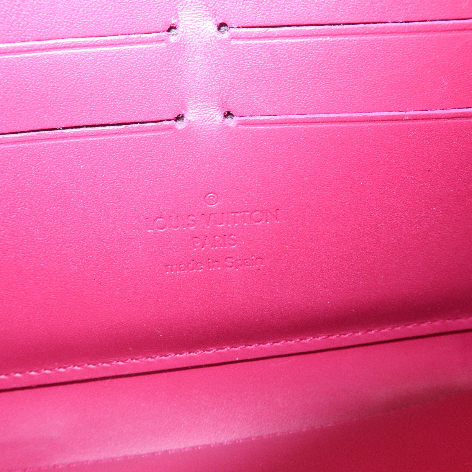 Louis Vuitton Monogram Vernis Round Zippy Wallet Rose Indien M91597 Used