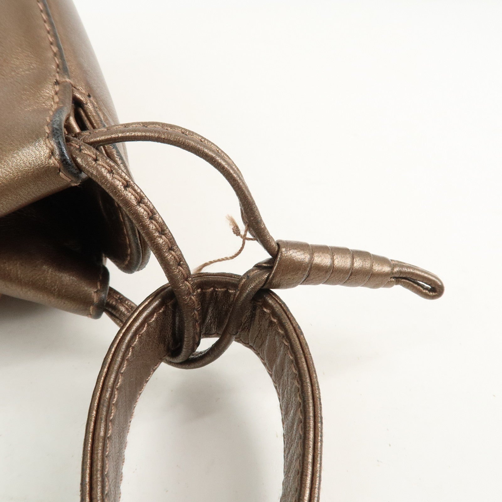 LOEWE Anagram Logo Leather Shoulder Bag Hand Bag Brown