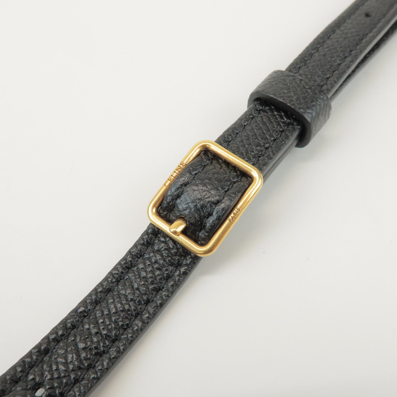 CELINE Belt Bag Leather 2WAY Bag Shoulder Bag Hand Bag Black