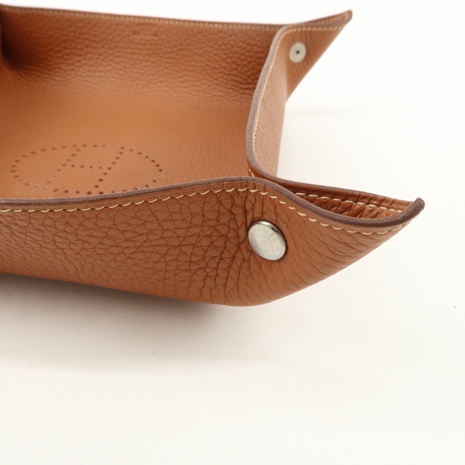 HERMES Vide Poches Mini Mises Et Relances Leather Accessory Tray Used