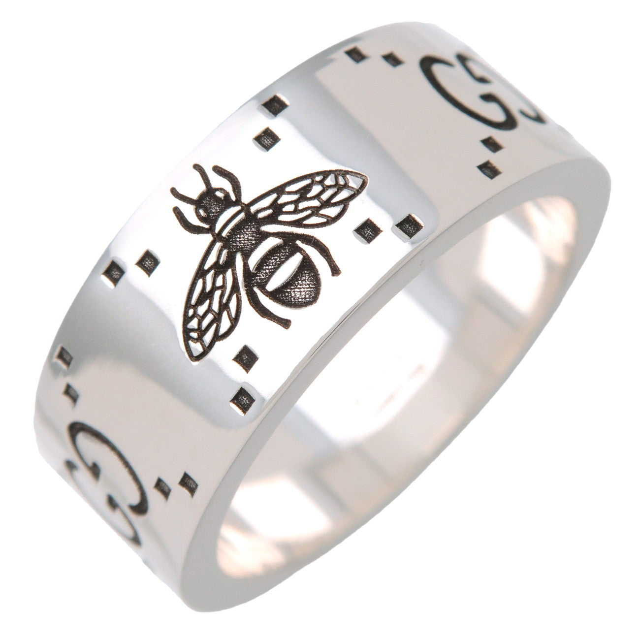 GUCCI GG & Bee Ring SV925 Silver #24 US10.5 EU63 HK24
