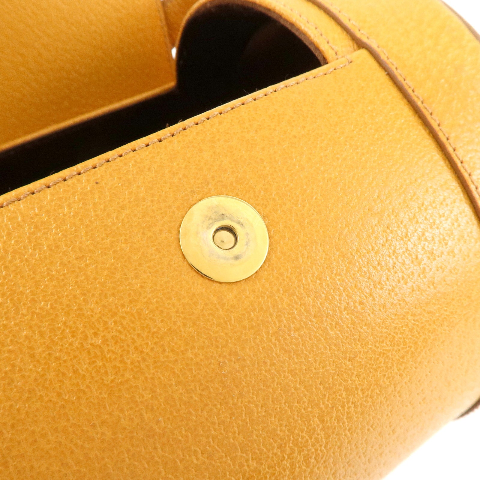 BVLGARI B-zero1 Drum Shoulder Bag Mustard Yellow Used