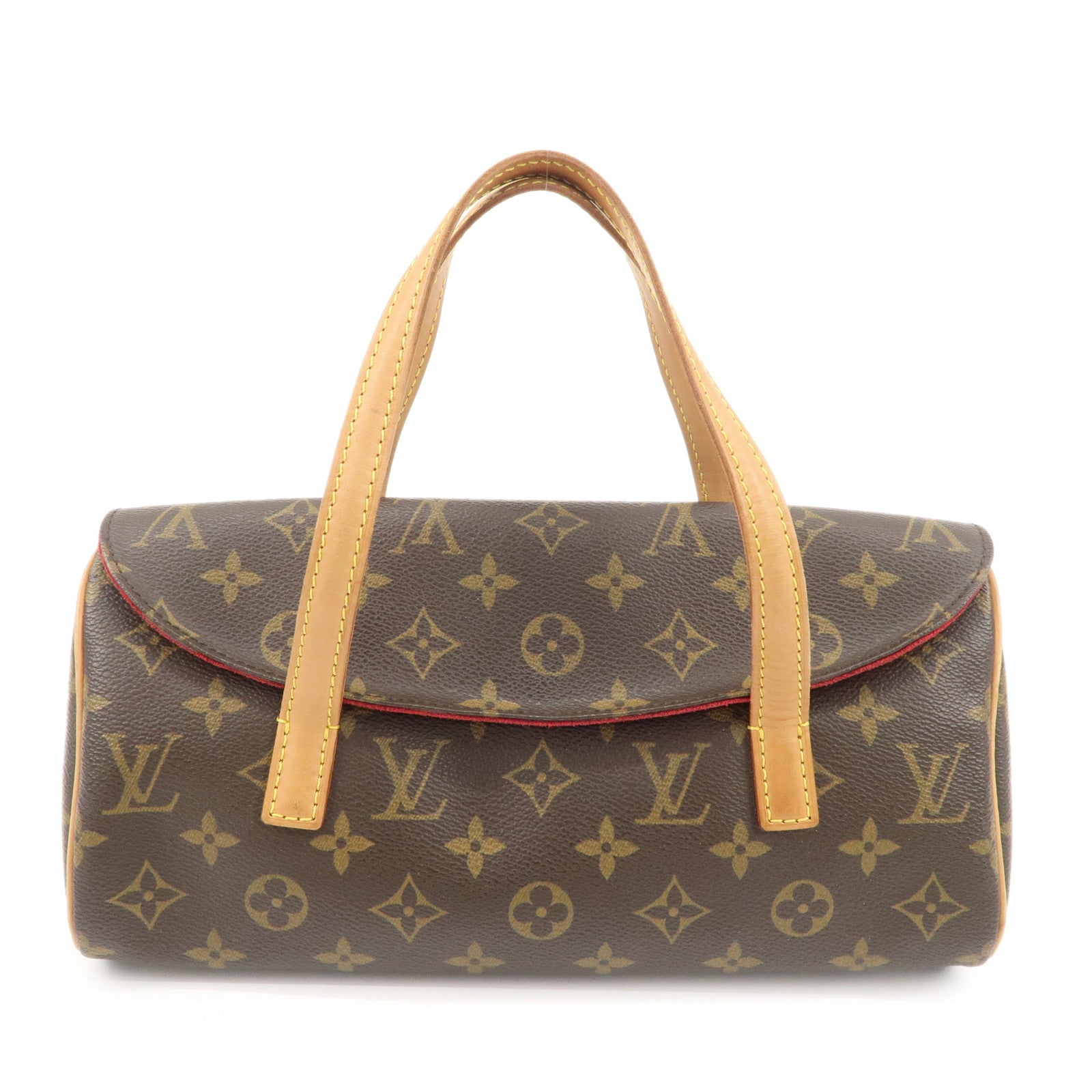 Louis Vuitton Monogram Sonatine Hand Bag Brown M51902 Used