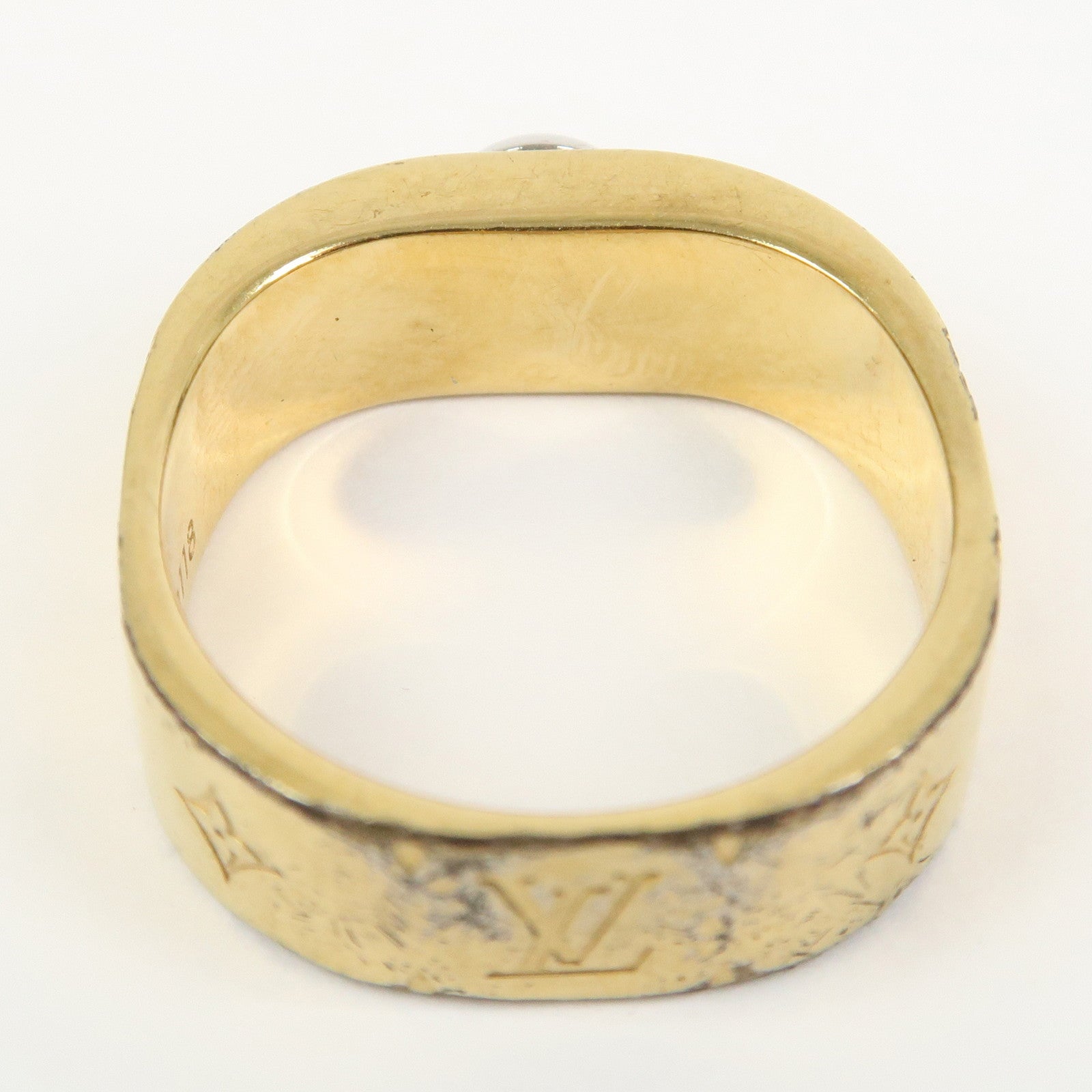 Louis Vuitton Nanogram Metal Ring Gold M M00211