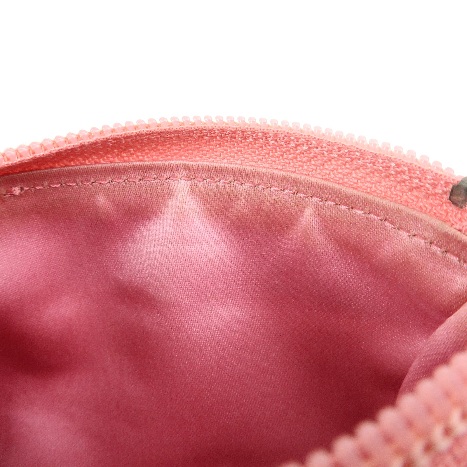 CHANEL Camellia Lamb Skin Leather Coin Case Pink