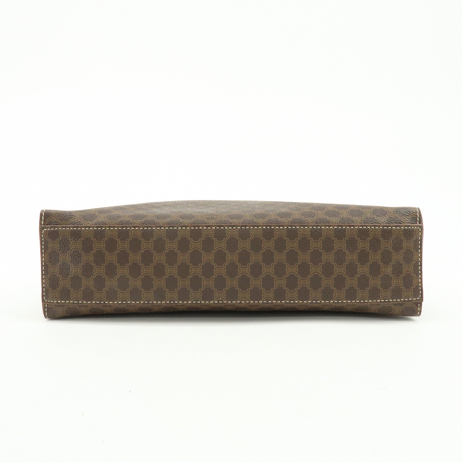 CELINE Macadam PVC Leather Shoulder Bag Brown