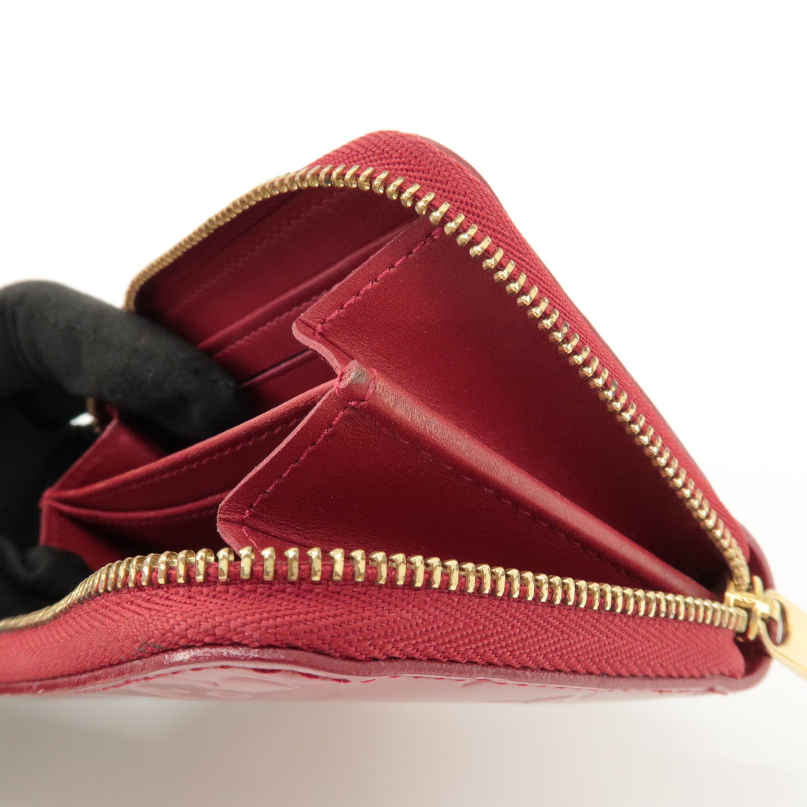 Louis Vuitton Monogram Vernis Zippy Coin Purse Pomme d'Amour M93608 Used