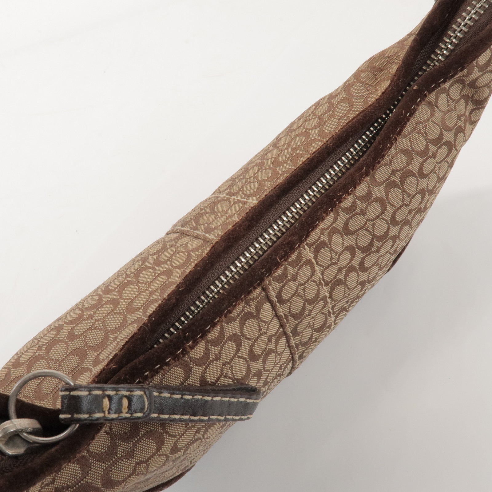 COACH Signature Set of 2 Canvas Leather Suede Shoulder Bag