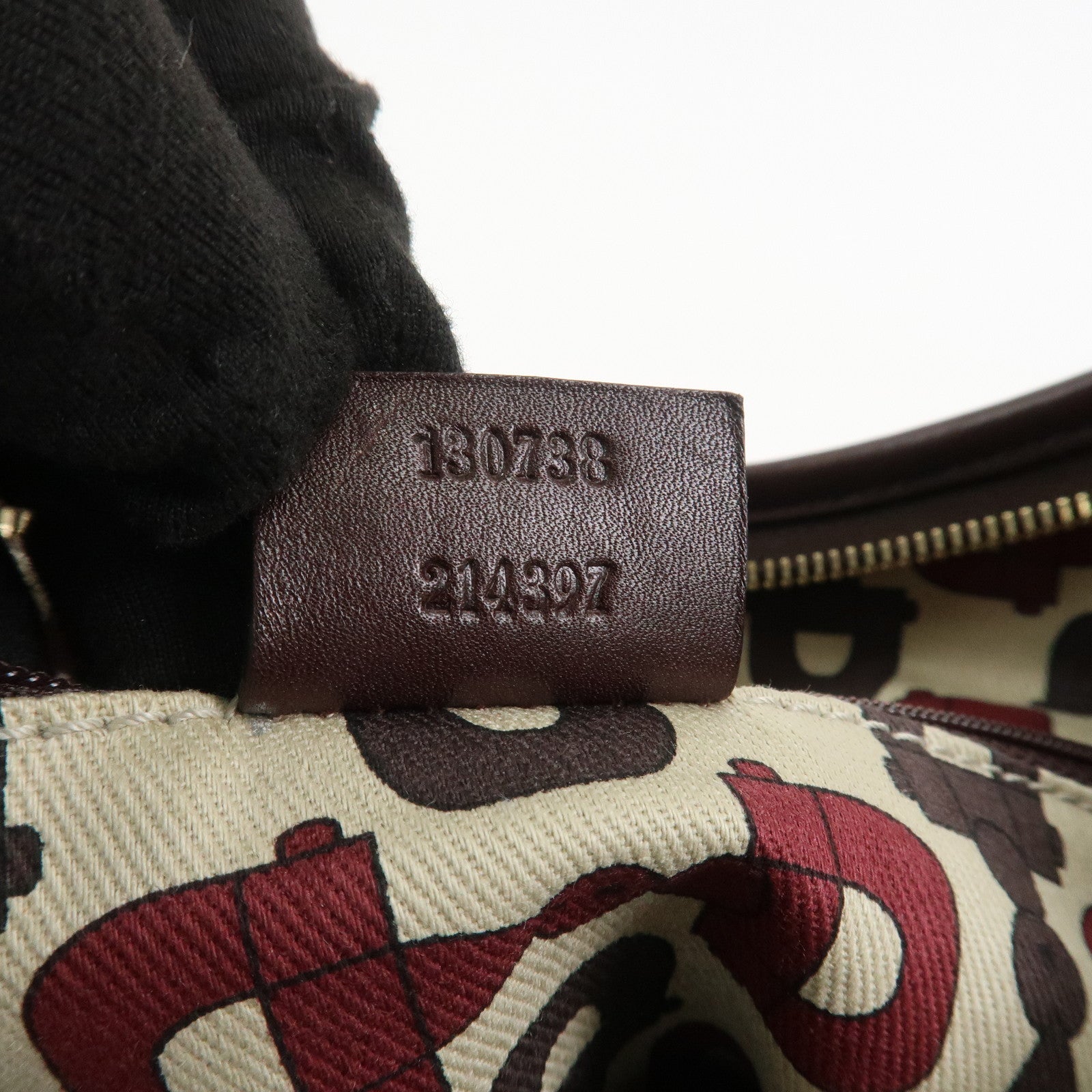 GUCCI Abbey Guccissima Leather Shoulder Bag Dark Brown 130738