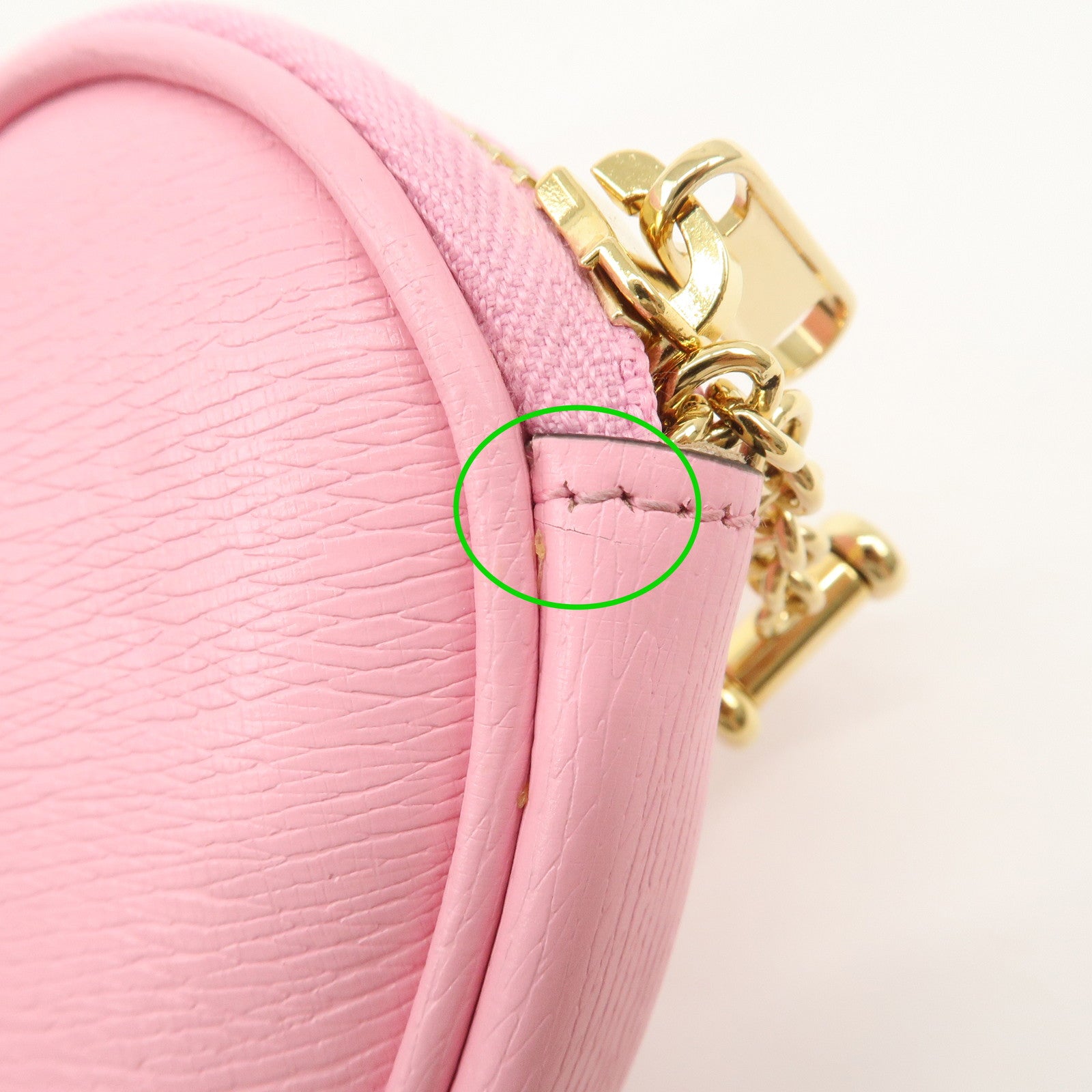 GUCCI Bananya Collaboration Leather Heart Coin Case Pink 701062 Used