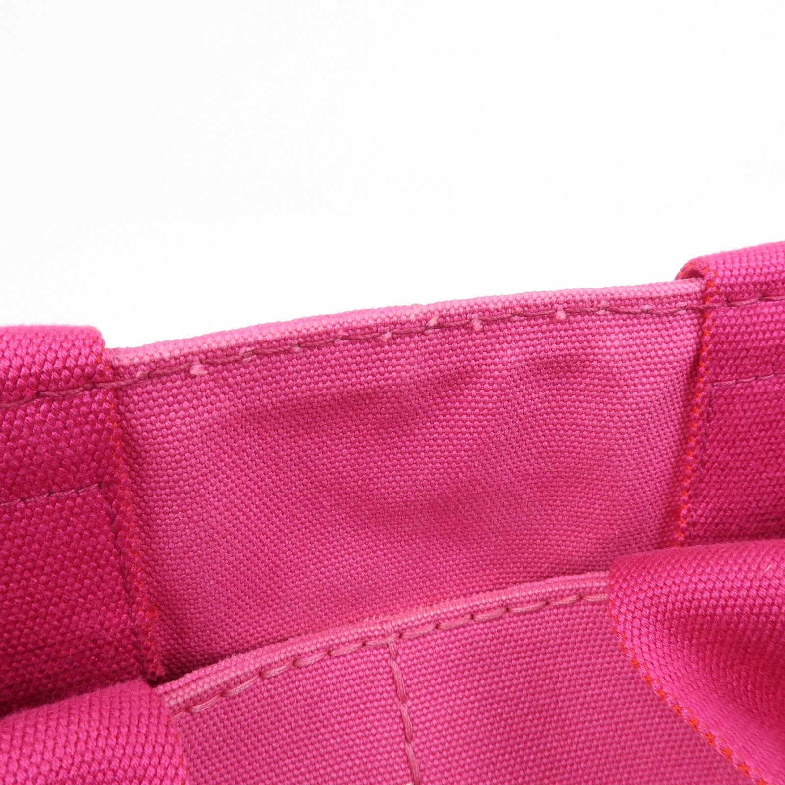 PRADA Triangle Logo Canapa Canvas Hand Bag Tote Bag Pink BN1872