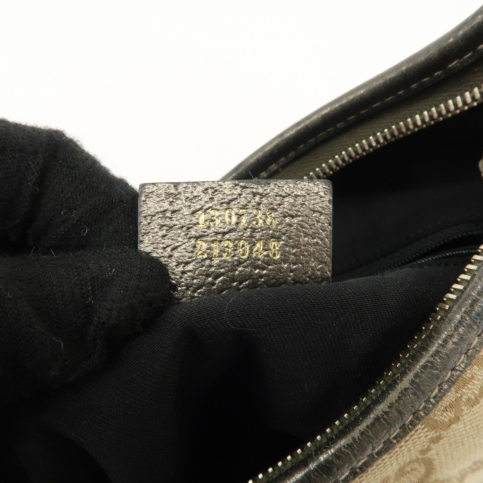 GUCCI Abbey GG Canvas Leather Shoulder Bag Beige Bronze 130738 Used