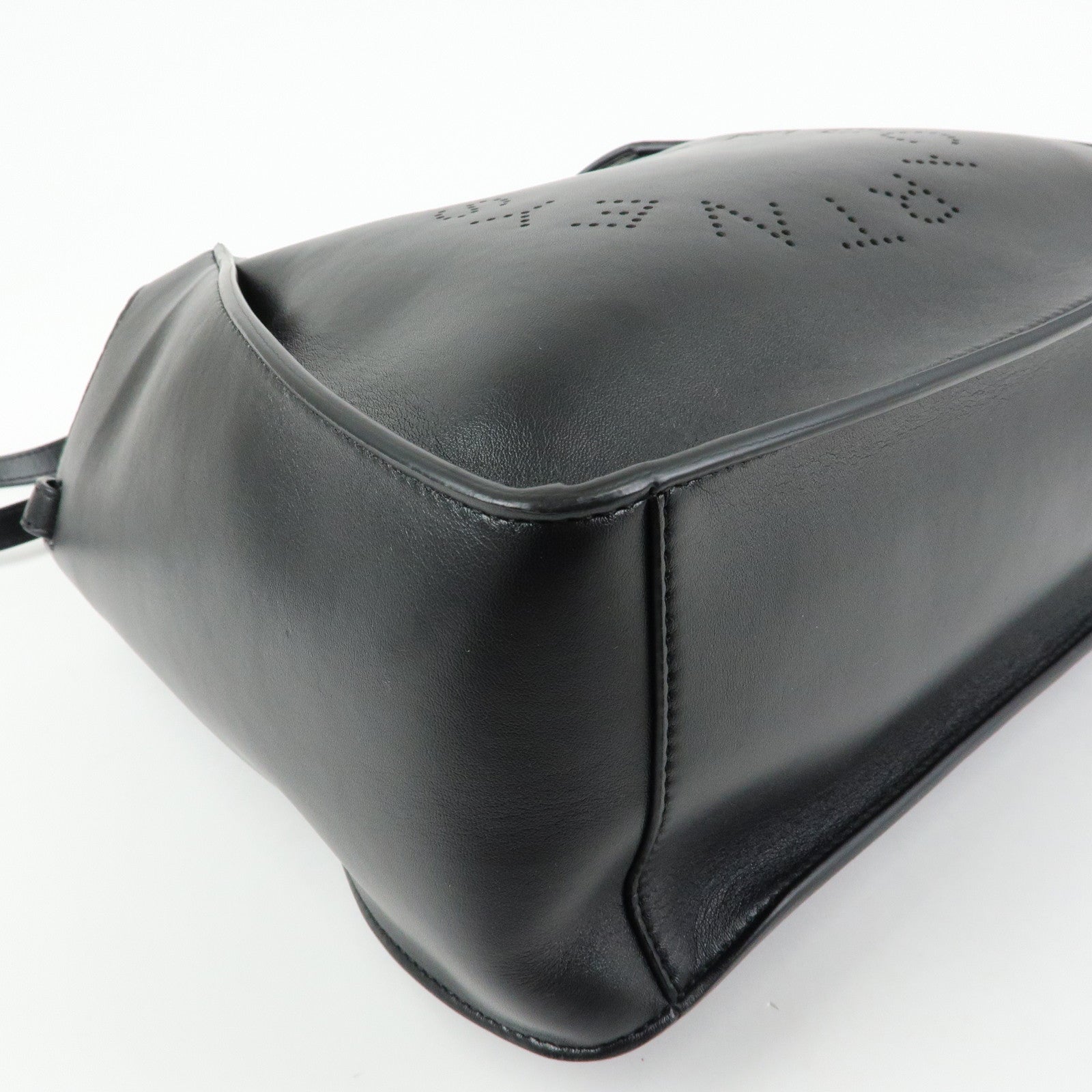 STELLA MCCARTNEY Faux Leather 2Way Shoulder Bag Hand Bag Black