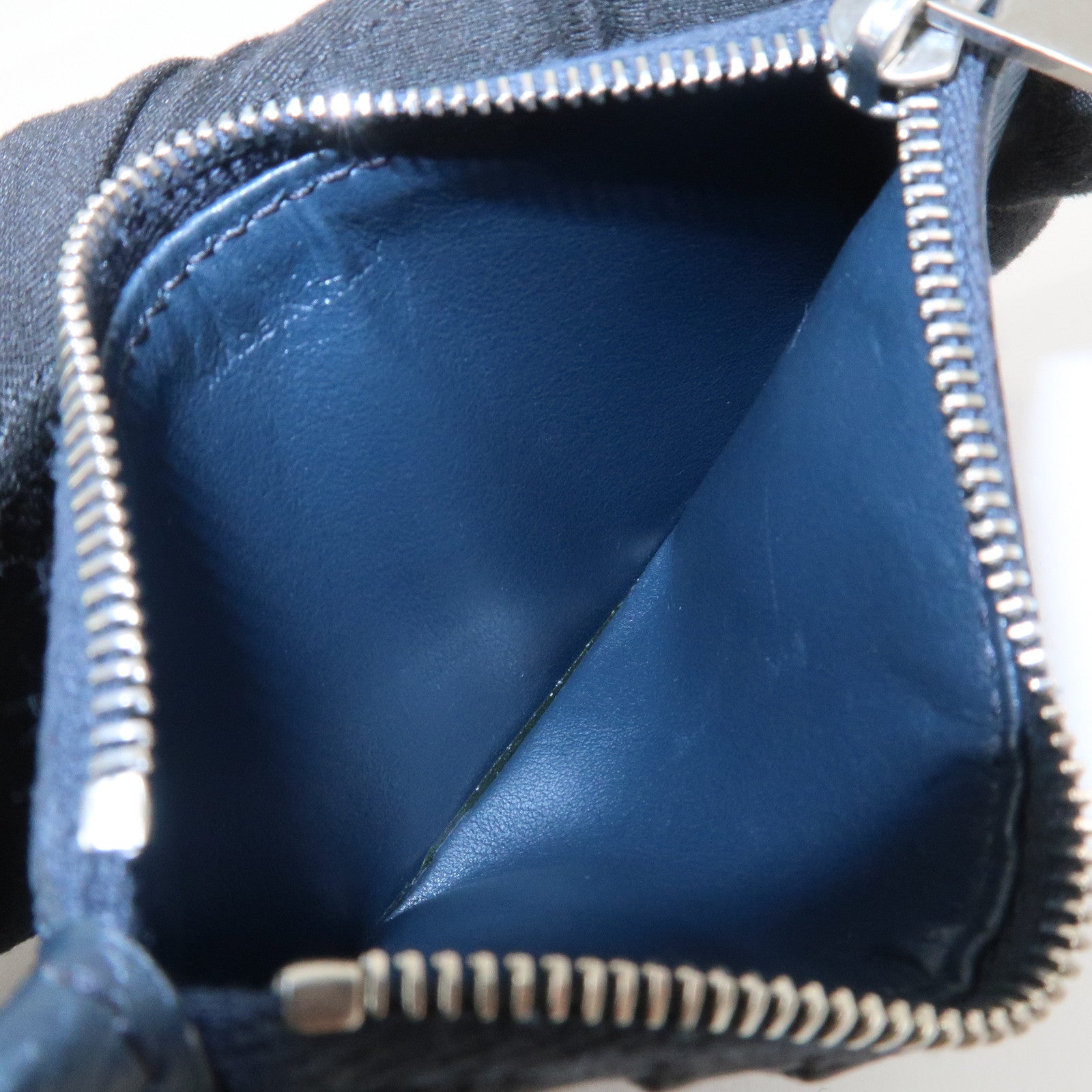 CELINE Logo Leather Card Case Card Holder FragmentツCase Dark Navy