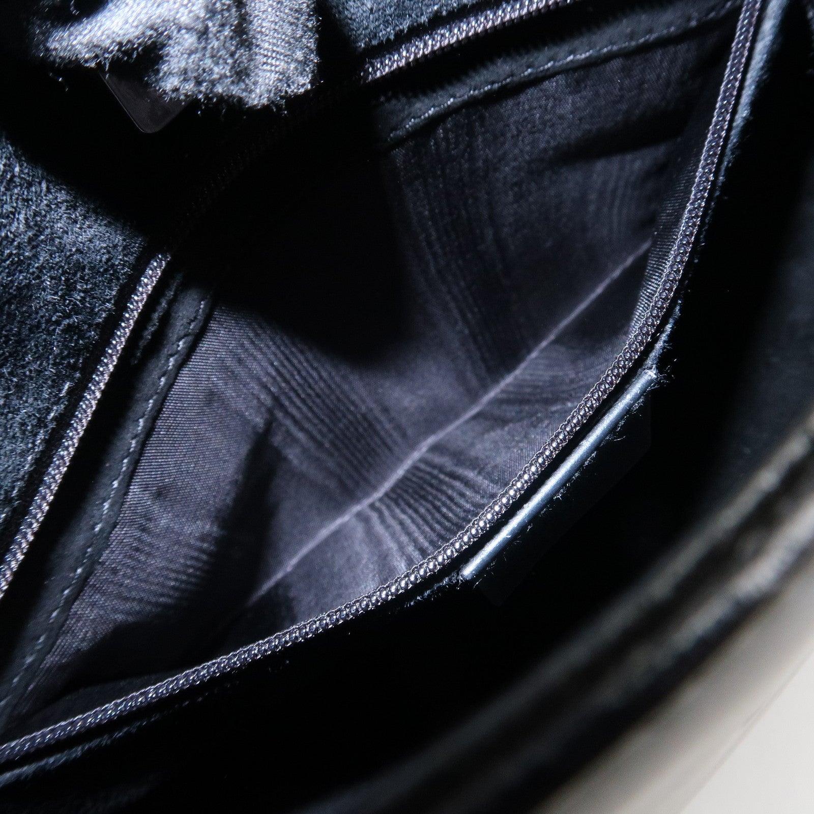 GUCCI Bamboo Handle Shoulder Bag Hand Bag Black Red 001.3739