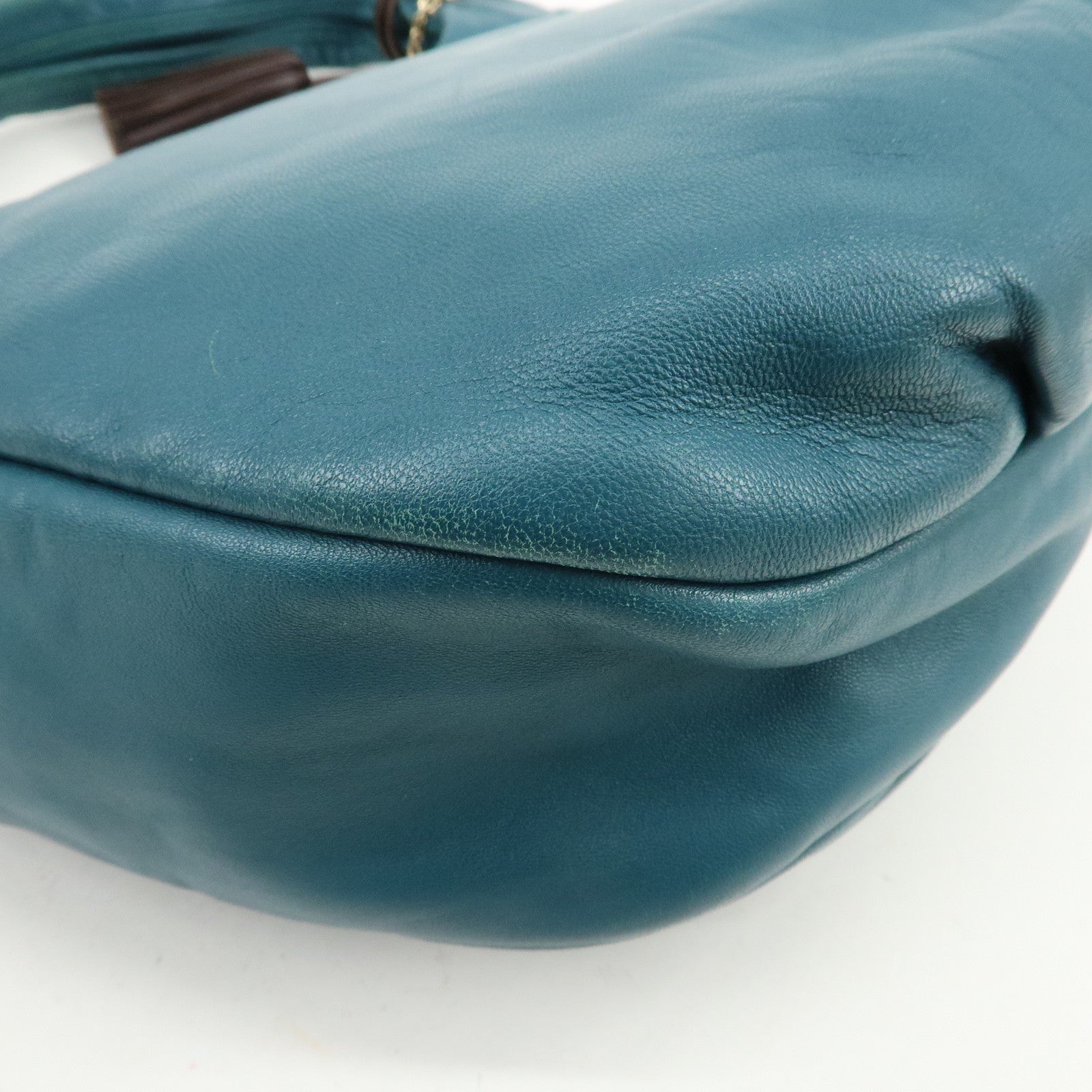 LOEWE Viento 30 Leather Shoulder Bag Hand Bag Blue