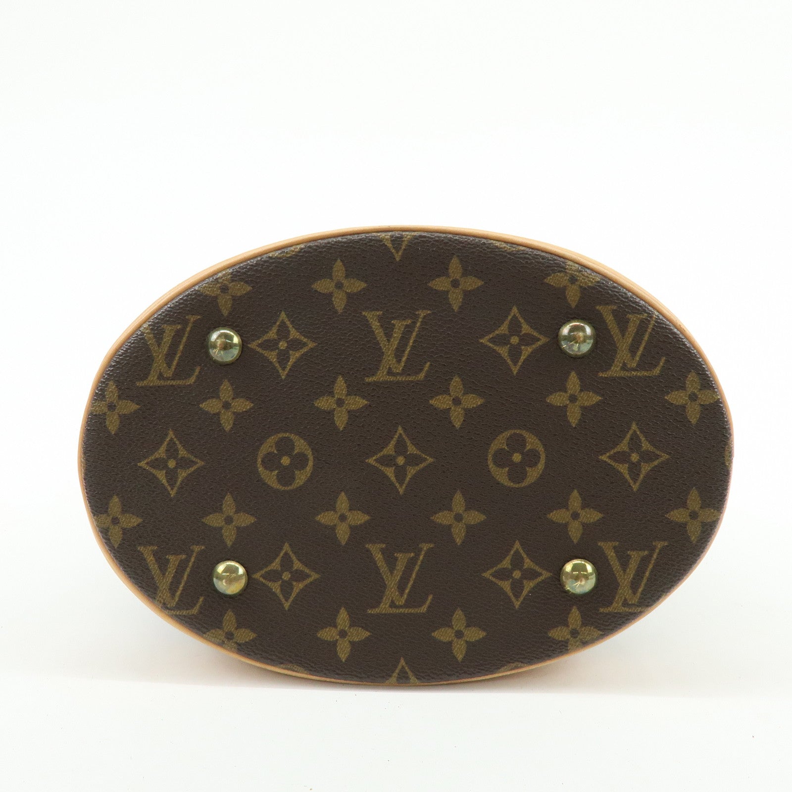 Louis Vuitton Monogram Canvas Bucket PM Hand Bag Brown M42238