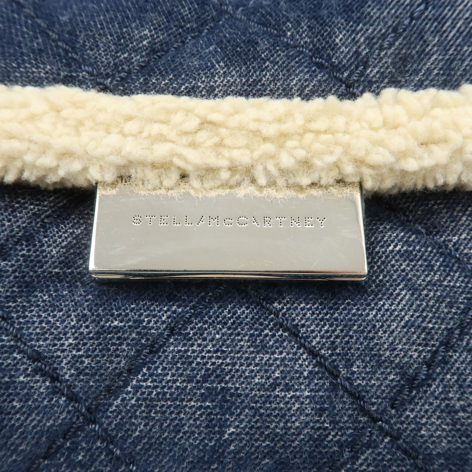 STELLA MCCARTNEY Denim Fur Falabella Shoulder Bag Crossbody Bag