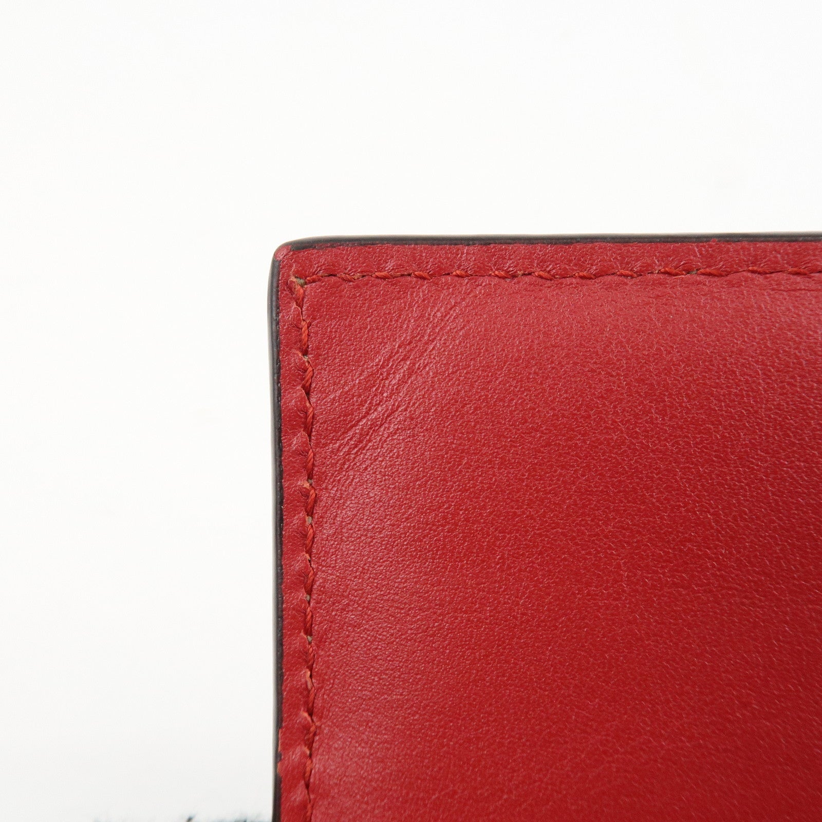 GUCCI Interlocking G GG Supreme Cherry Compact Wallet Beige 476050 Used