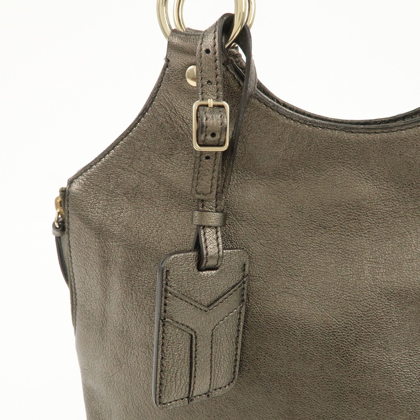 SAINT LAURENT Metropolis Rive Gauche Leather Tote Bag 177739