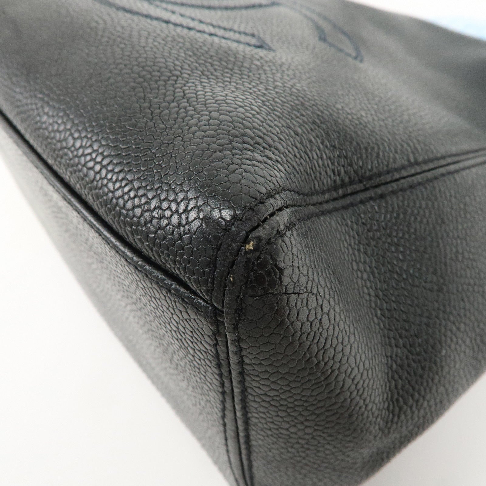 CHANEL COCO Mark Caviarskin Shoulder Bag Tote Bag Hand Bag Black