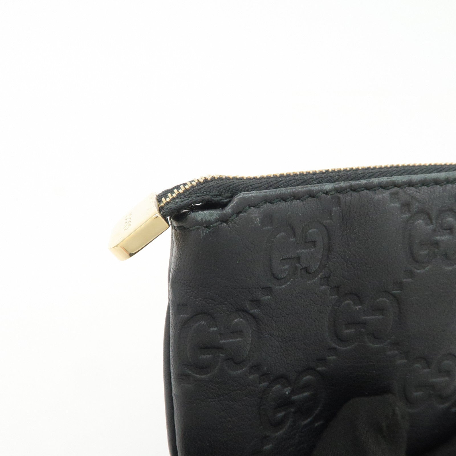 GUCCI Guccissima Leather Coin Case Key Case Black 233183