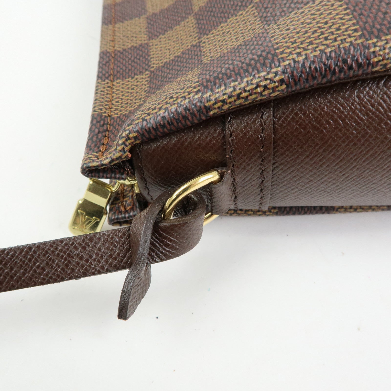 Louis Vuitton Damier Trousse Makeup Accessory Pouch Brown N51982