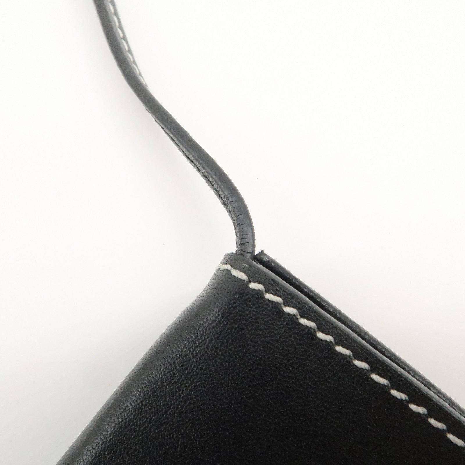 LOEWE Anagram Logo Leather Coin Case Coin Purse Black