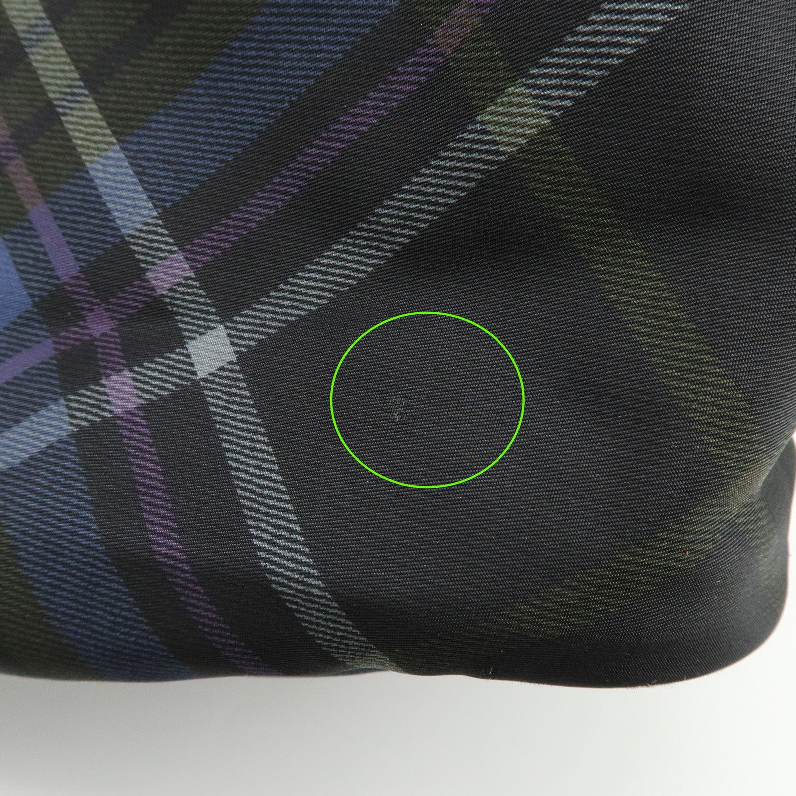 PRADA Triangle Logo Plaid Nylon Leather 2Way Bag Hand Shoulder Bag