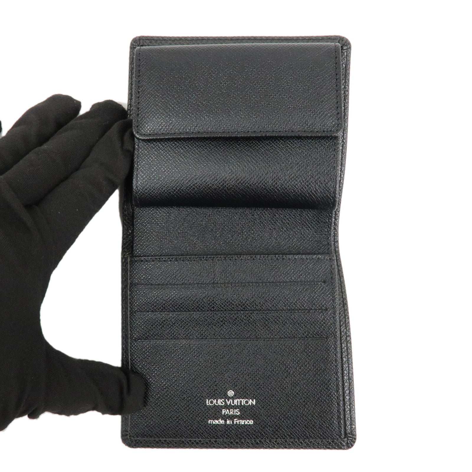 Louis Vuitton Taiga Leather Porte-billet3 Compact Wallet Ardoise MI0016