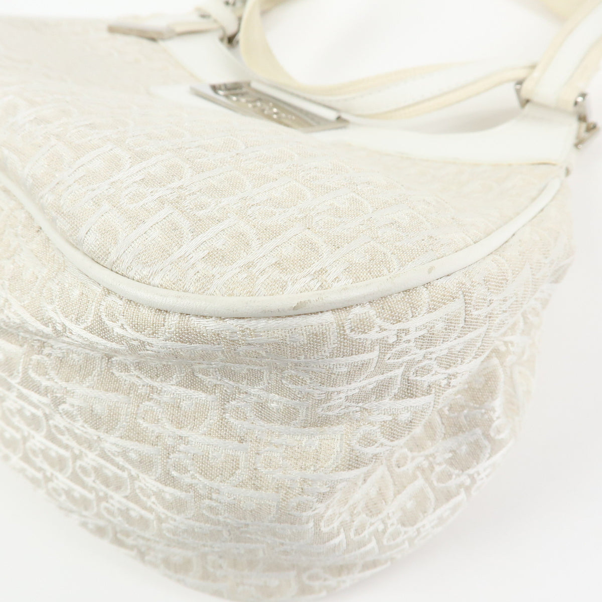 Christian Dior Street Chic Trotter Canvas Leather Shoulder Bag