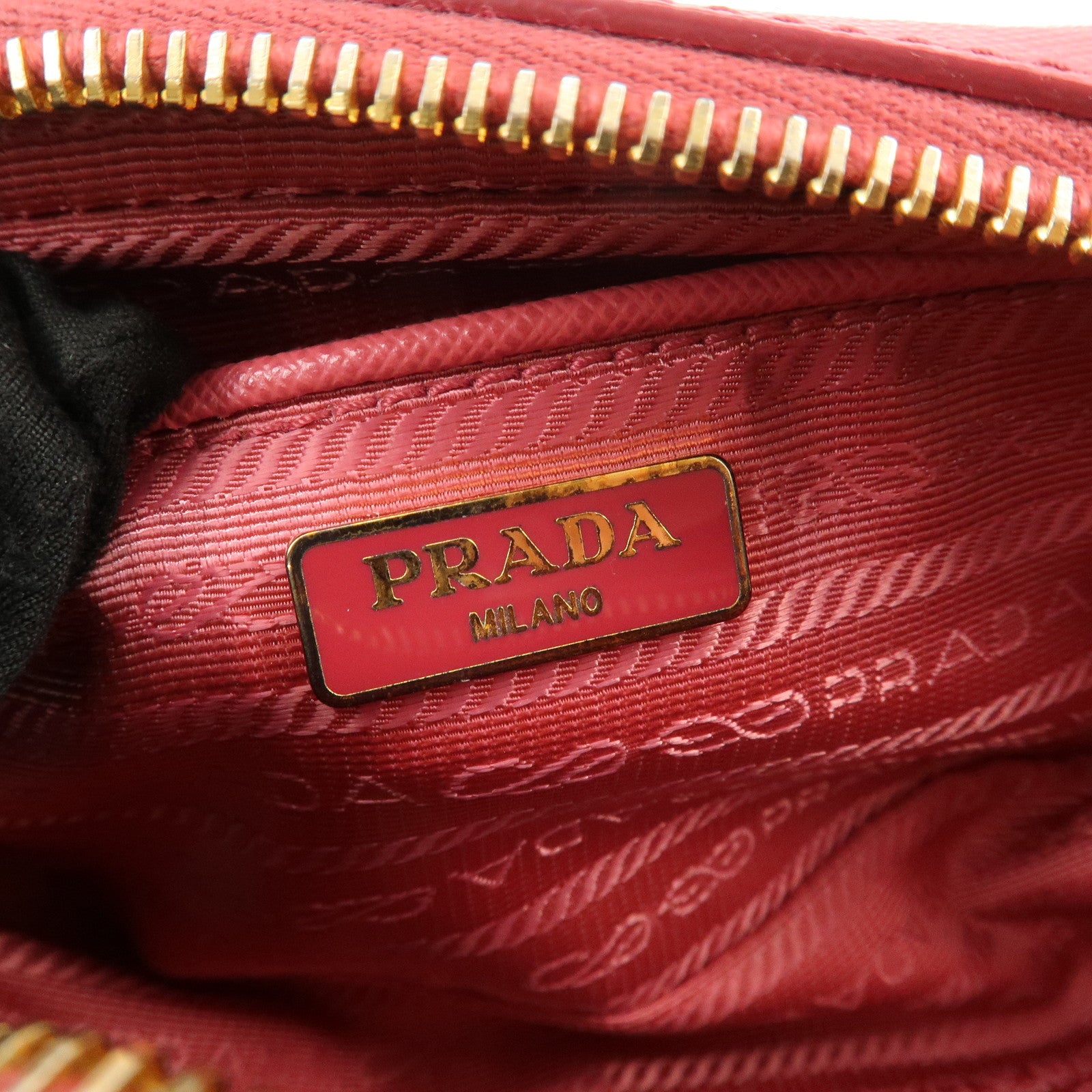 PRADA Saffiano Leather Ribbon Mini Shoulder Bag Camera Bag 1N1674